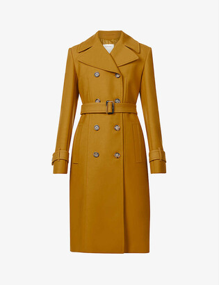 mustard wrap coat