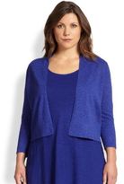 Thumbnail for your product : Eileen Fisher Eileen Fisher, Sizes 14-24 Cropped Straight Cardigan