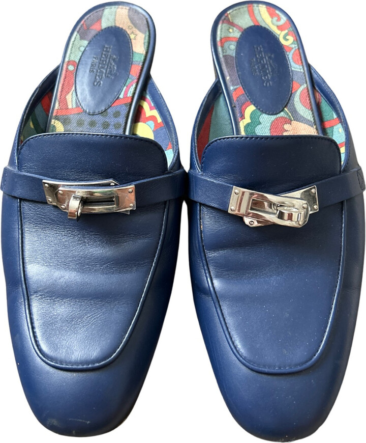 Hermes Leather mules & clogs - ShopStyle