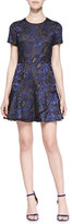 Thumbnail for your product : BCBGMAXAZRIA Marissa Short-Sleeve Metallic Lace Dress