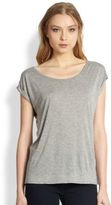 Thumbnail for your product : Alice + Olivia Rolled Cuff Tee