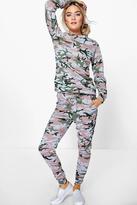Thumbnail for your product : boohoo Maisy Camo Knitted Loungewear Set