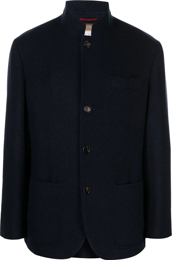 Brunello Cucinelli Stand-Collar Cashmere Coat