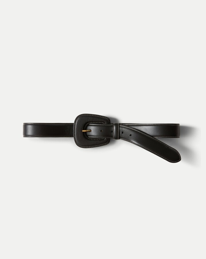 Elsy Leather-Buckle Belt