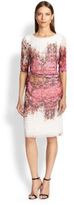 Thumbnail for your product : Kay Unger Printed Mesh Dress