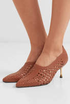 Thumbnail for your product : Souliers Martinez Menorca Woven Leather Pumps