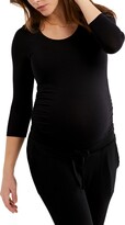 Thumbnail for your product : A Pea in the Pod Luxessentials Ruched Three-Quarter Sleeve Maternity/Postpartum Top