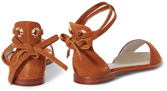Karen Millen Flat Leather Sandals
