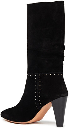 BA&SH Clem Gathered Studded Suede Boots