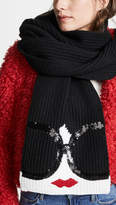 Thumbnail for your product : Alice + Olivia Geri Chunky Embellished Stace Face Scarf