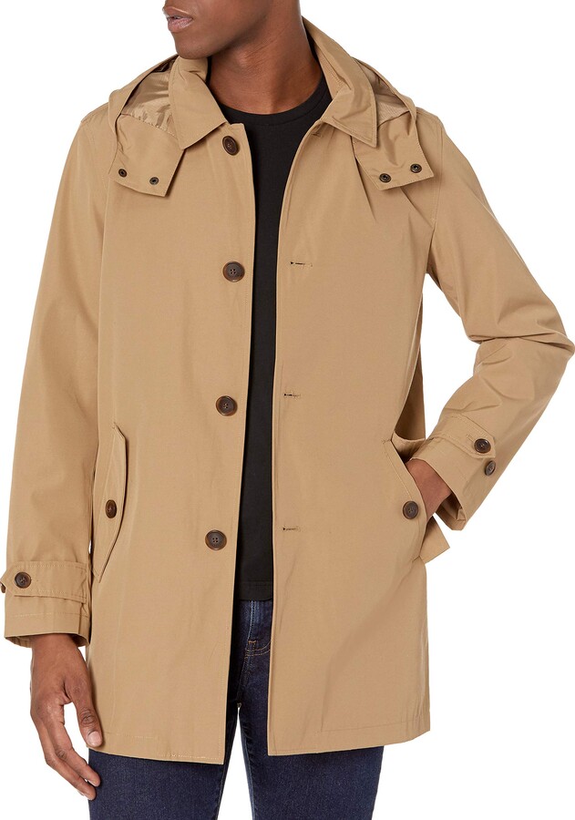 Mordenmiss Men/'s Long Sleeve Trench Coat With Side Pockets