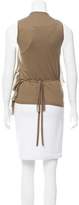 Thumbnail for your product : Magaschoni Ruffle-Accented Sleeveless Cardigan