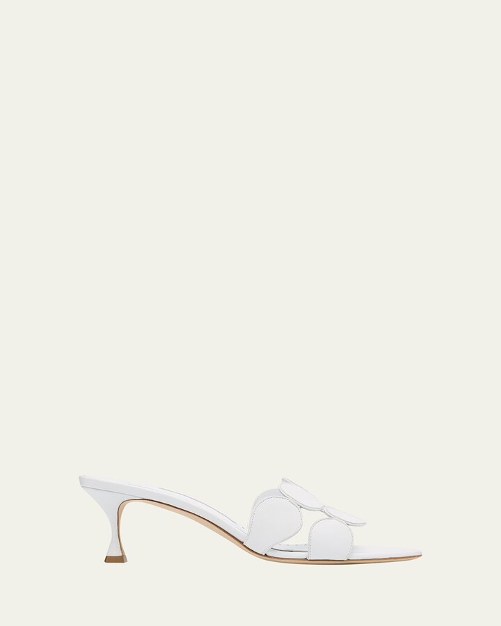 Manolo Blahnik Haribalmu Leather Slide Sandals