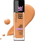 Maybelline Fit Me Dewy and Smooth Liquid Foundation Makeup, SPF 18, Toffee, 1 fl oz