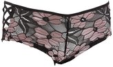 Thumbnail for your product : Charlotte Russe Metallic Lace Cheeky Panties