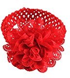TRENDINAO Lovely Baby Infants Girls Chiffon Lace Dress Up Head band Hairband (Red)