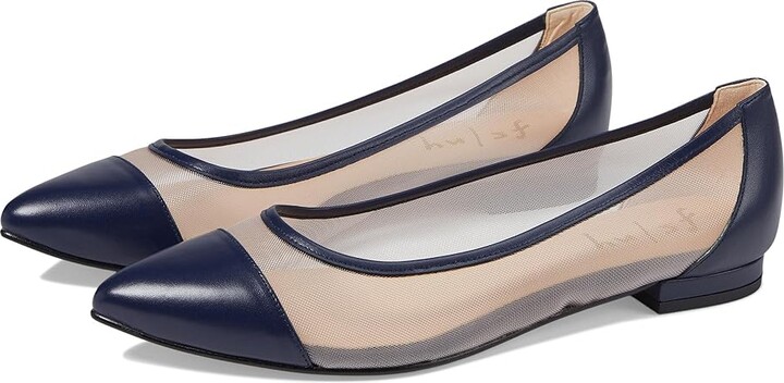 (取寄) フレンチ ソール レディース マロリー French Sole women French Sole Mallory Navy Napa-Mesh French Sole Mallory Women's Flat Shoes Navy Napa-Mesh : 8.5 M