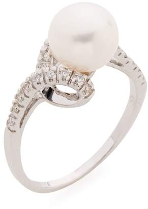 Belpearl Women's Akoya Pearl & Diamond Ring