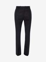 Thumbnail for your product : Alexander McQueen Pinstripe Tailored Kickback Pants