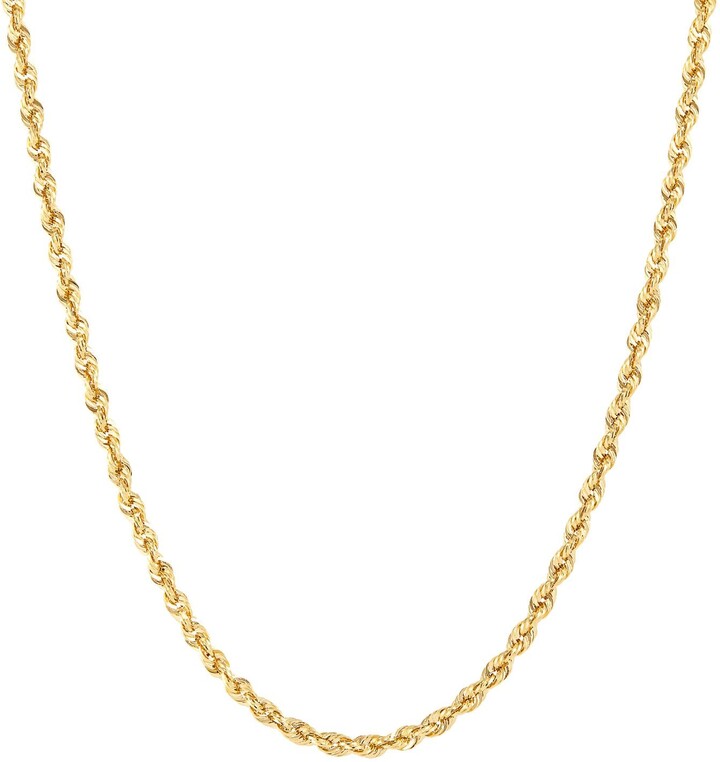 Lord & Taylor Fine Jewelry Collection 14K Gold Glitter Rope Necklace