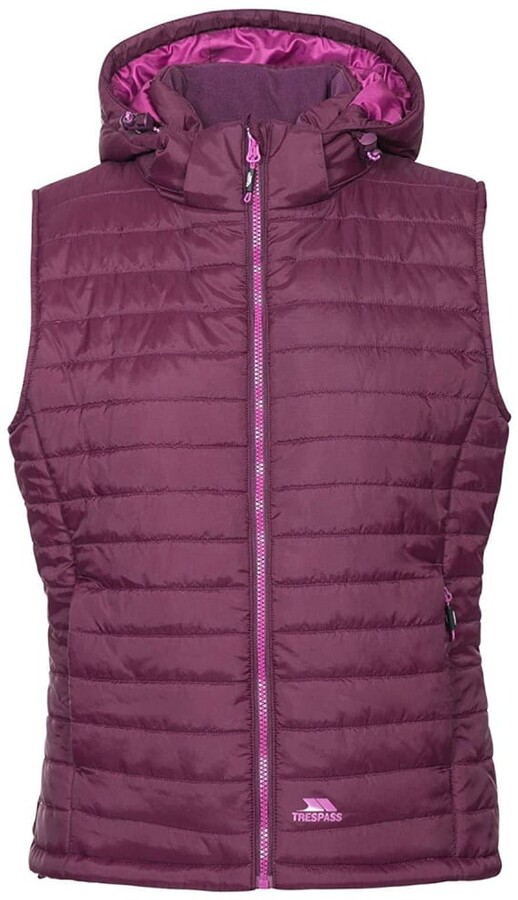 Pink L Warm Fleece Gilet 300gsm for Women Trespass Pria Cerise Large
