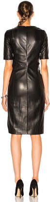 Thierry Mugler Soft Leather & Technical Cady Dress