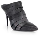 Thumbnail for your product : Alexander Wang Britt Embossed Leather Cutout Mules