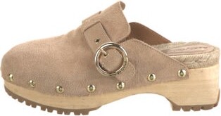 See by Chloe Suede Colorblock Pattern Mules