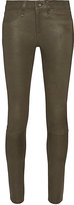 Thumbnail for your product : Rag & Bone JEAN Leather Capri Skinny: Army Green