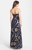 Thumbnail for your product : Betsy & Adam Embellished Sweetheart Mesh Gown