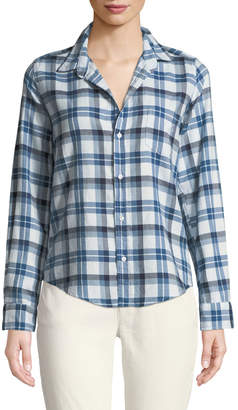 Frank And Eileen Barry Button-Front Check Cotton Shirt