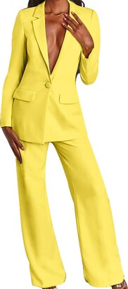 Yellow Trouser Suit | Shop the world's largest collection of fashion |  ShopStyle UK