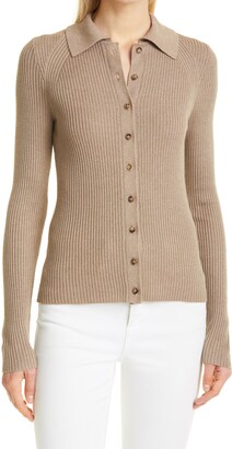 La Ligne Silk & Cashmere Button-Up Sweater