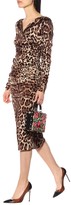 Thumbnail for your product : Dolce & Gabbana Leopard stretch silk satin dress