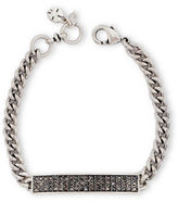 Thumbnail for your product : Lucky Brand Silver Tone and Crystal ID Bracelet