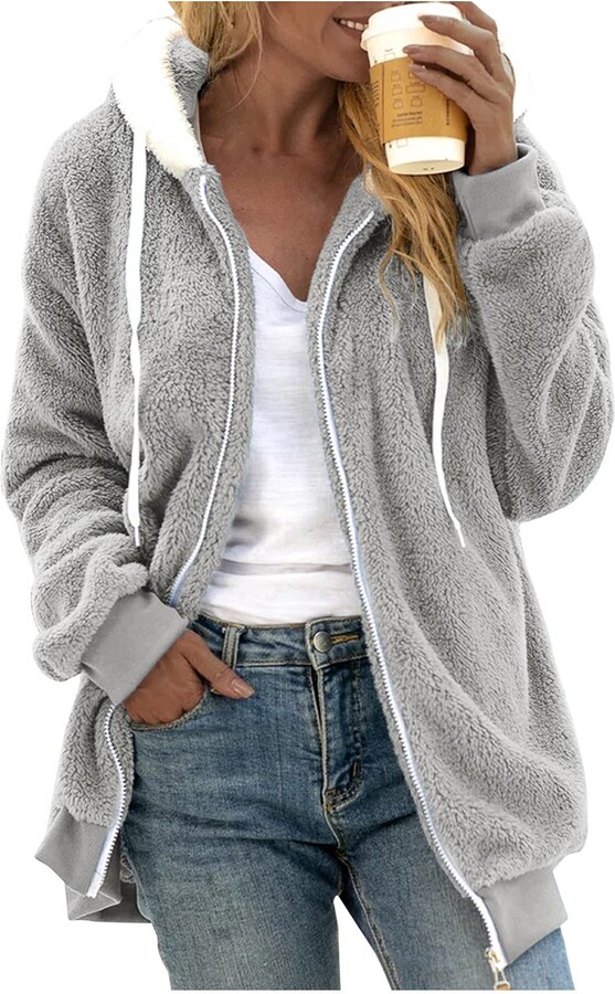Long Sleeve Casual Solid Hooded Pullover Tops Blouse Reooly Womens Printing Hoodie Sweatshirt 