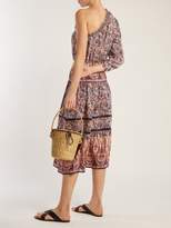 Thumbnail for your product : Sea Asymmetric Silk Crepe Dress - Womens - Purple Multi