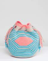Thumbnail for your product : Jardin Del Cielo Wayuu Small Mochilla Bag In Pastel Multi