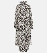 Thumbnail for your product : Alaia Leopard-print cotton shirt dress