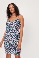 Thumbnail for your product : Nasty Gal Womens Plus Size Smudge Print Cami Mini Dress - Black - 16
