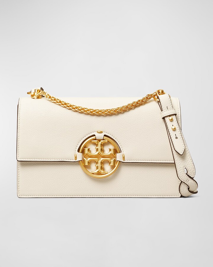 Tory Burch Off White Leather Robinson Crossbody Bag - ShopStyle