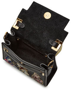 Valentino My Rockstud Leather Shoulder Bag with Embroidered Motifs