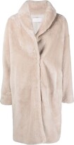 Fur-Trimmed Single-Breasted Coat 