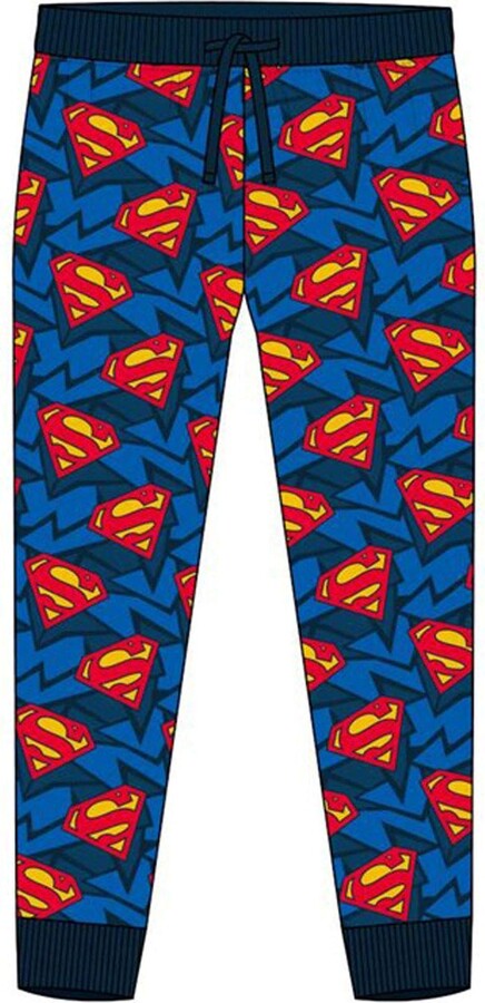 DC Comics Superman Men's Logo Lounge Pants - Blue | My Geek Box