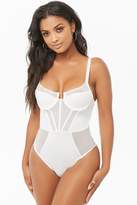 Thumbnail for your product : Forever 21 Bustier Mesh-Inset Bodysuit