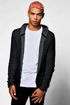 Thumbnail for your product : boohoo Ribbed Contrast Hooded Cardigan