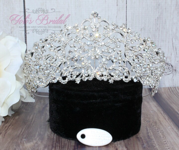 Etsy Fast Shipping Swarovski Tiara Quinceañera Crystal Wedding Tiara< Crown Headpiece Bridal Headpiece