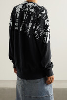 Thumbnail for your product : Proenza Schouler White Label Tie-dyed Cotton-jersey Sweatshirt - Black