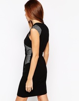 Thumbnail for your product : Warehouse Crepe Laser Cut Body-Conscious Dress