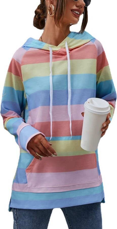 Womens Hoodies Rainbow Oversized Hoodie Oversized Hoodie Rainbow